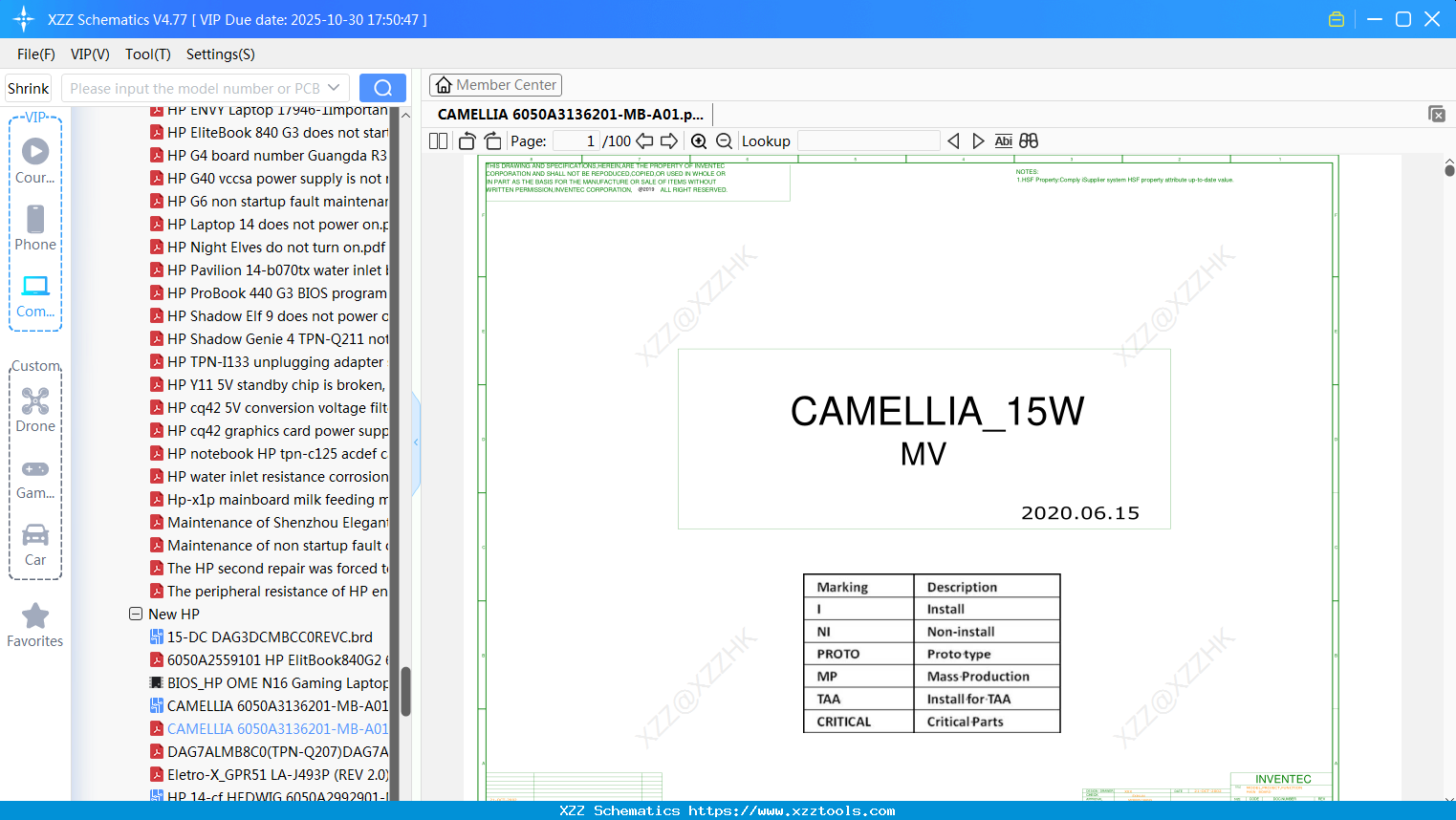 Laptop HP CAMELLIA 6050A3136201-MB-A01